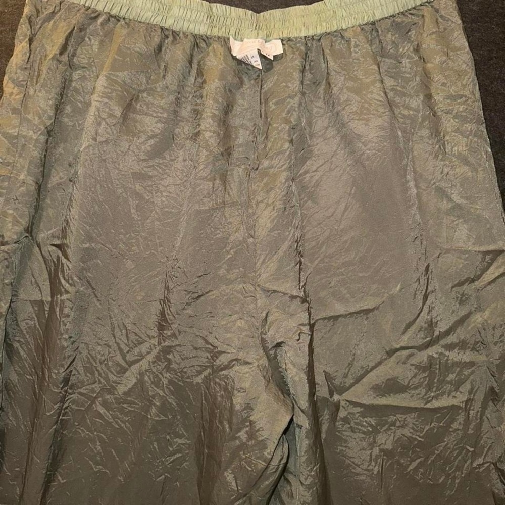 100% silk pants elastic waist band 1X Jessica Young - Picture 6 of 7
